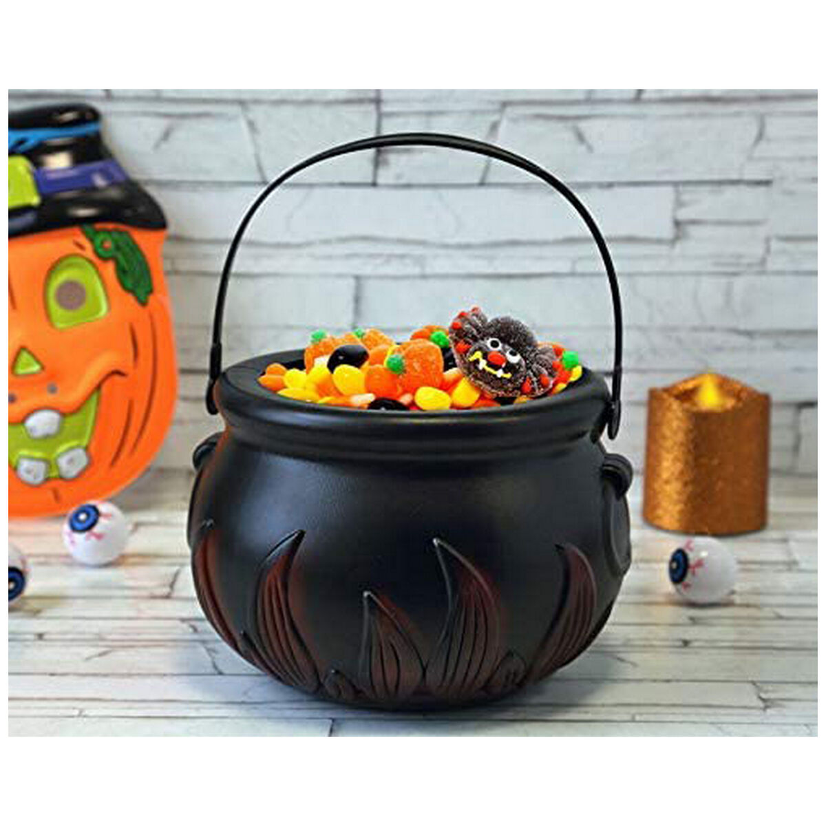 Halloween Decorations Black 17 cm Witch Halloween-1