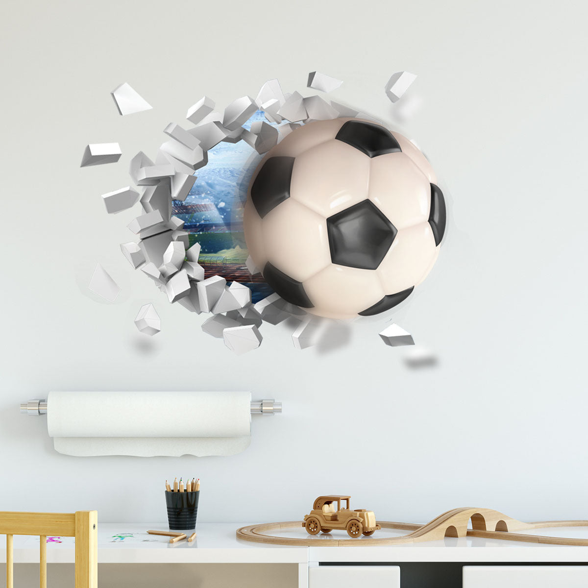 Living Room Background Football Decorative Wall Stickers