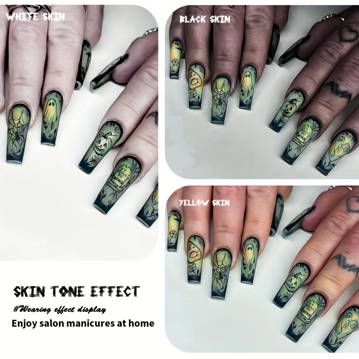 Matte Halloween Nail Tips-2