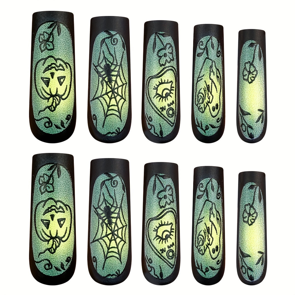 Matte Halloween Nail Tips-4